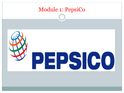Module 1: PepsiCo