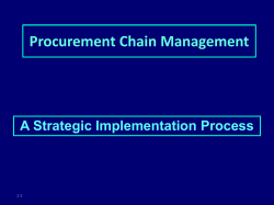 Procurement Chain Management A Strategic Implementation Process 1-1