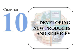 DEVELOPING NEW PRODUCTS AND SERVICES C