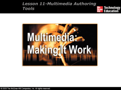 Lesson 11-Multimedia Authoring Tools