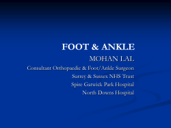 FOOT &amp; ANKLE MOHAN LAL