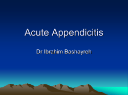 Acute Appendicitis Dr Ibrahim Bashayreh