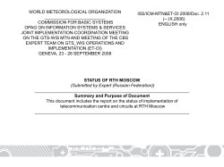 WORLD METEOROLOGICAL ORGANIZATION ISS/ICM-MTN&amp;ET-OI 2008/Doc. 2.11 _________________________ (--.IX.2006)