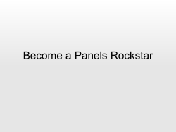 Become a Panels Rockstar
