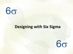 s 6 Designing with Six Sigma
