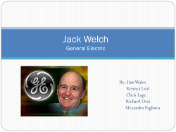 Jack Welch General Electric By: Dan Wales Kennya Leal