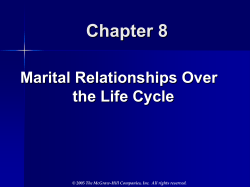 Chapter 8 Marital Relationships Over the Life Cycle