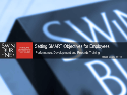 Setting SMART Objectives for Employees Performance, Development and Rewards Training