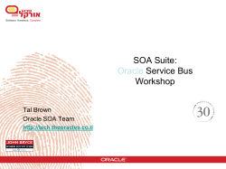 SOA Suite: Service Bus Workshop Oracle