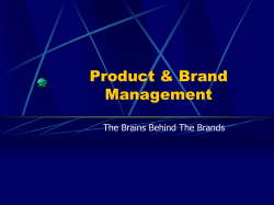 Product &amp; Brand Management The Brains Behind The Brands