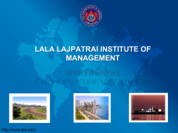 LALA LAJPATRAI INSTITUTE OF MANAGEMENT