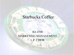 Starbucks Coffee BA 4700 MARKETING MANAGEMENT L.P. CHEW