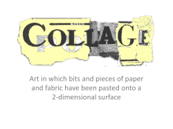 Art in which bits and pieces of paper 2-dimensional surface