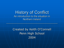 History of Conflict Created by Keith O’Connell Penn High School 2004