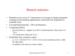 Branch statistics