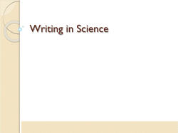 Writing in Science