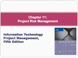 Chapter 11: Project Risk Management Information Technology Project Management,