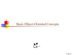 Basic Object-Oriented Concepts 11-Jan-17