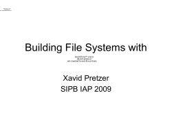 Building File Systems with