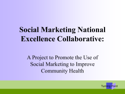 Social Marketing National Excellence Collaborative: A Project to Promote the Use of
