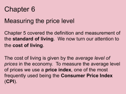 Chapter 6 Measuring the price level