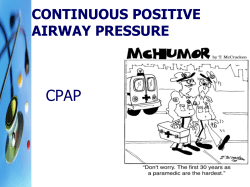 CPAP CONTINUOUS POSITIVE AIRWAY PRESSURE