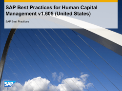 SAP Best Practices for Human Capital Management v1.605 (United States)
