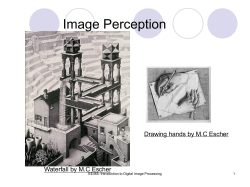 Image Perception Drawing hands by M.C Escher Waterfall by M.C Escher