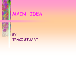 MAIN   IDEA BY TRACI STUART