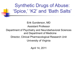 Synthetic Drugs of Abuse: ‘Spice,’ ‘K2’ and ‘Bath Salts’
