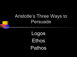 Logos Ethos Pathos Aristotle’s Three Ways to
