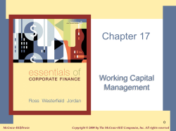 Chapter 17 Working Capital Management 0