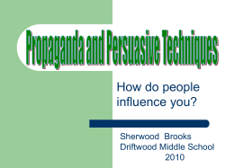 How do people influence you? Sherwood  Brooks Driftwood Middle School