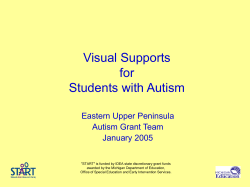 Visual Supports for Students with Autism Eastern Upper Peninsula