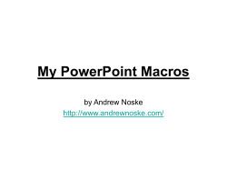 My PowerPoint Macros by Andrew Noske