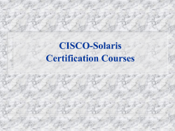 CISCO-Solaris Certification Courses