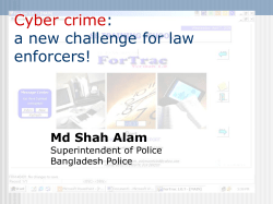 Cyber crime : a new challenge for law enforcers!