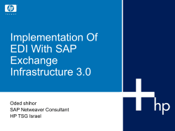 Implementation Of EDI With SAP Exchange Infrastructure 3.0