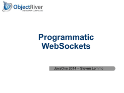 Programmatic WebSockets ObjectRiver 1
