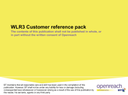 WLR3 Customer reference pack