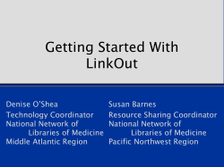 Getting Started With LinkOut