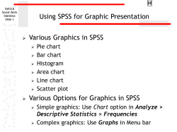 Using SPSS for Graphic Presentation Various Graphics in SPSS Pie chart