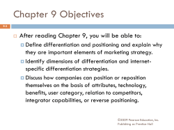 Chapter 9 Objectives