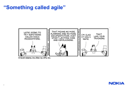 “Something called agile” 1
