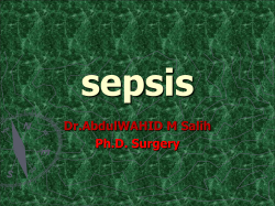 sepsis Dr.AbdulWAHID M Salih Ph.D. Surgery