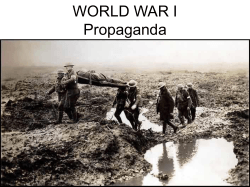 WORLD WAR I Propaganda