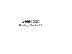 Selection Reading: Chapter 6,7