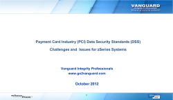 Payment Card Industry (PCI) Data Security Standards (DSS) October 2012