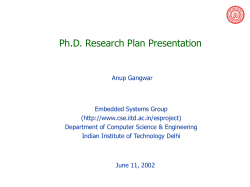 Ph.D. Research Plan Presentation