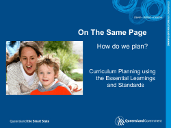 On The Same Page How do we plan? Curriculum Planning using